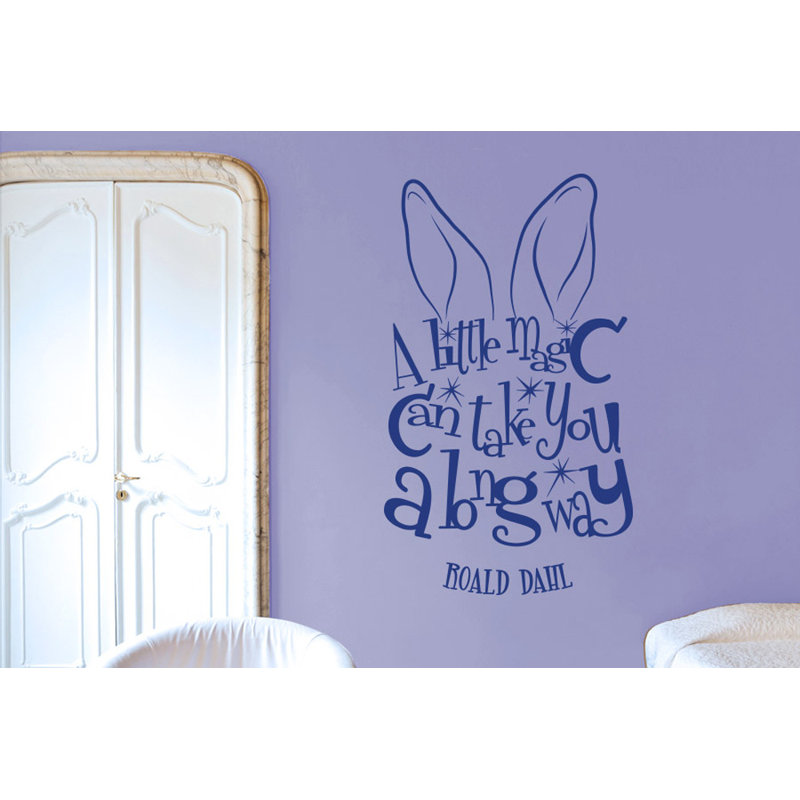 Roald Dahl Wall Sticker, Dark Blue