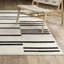 Tapis beige / noir Colesen Staggered Stripes-116003369