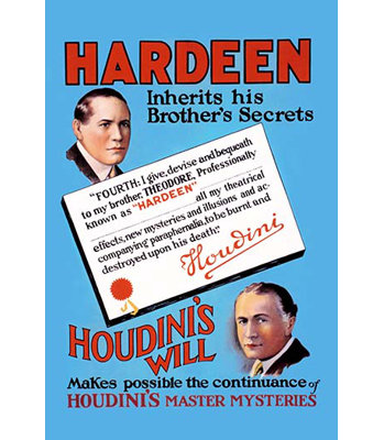 " Hardeen Inherits His Brother " by Carey And Sons Lith.