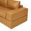 Canapé modulaire à large accoudoirs en cuir assorti-750814481