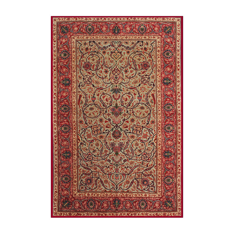 Tapis oriental rouge / brun Rachel, Rectangle 5 pi x 7 pi