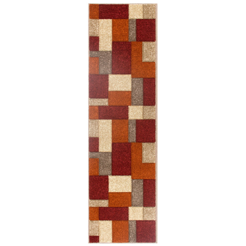 Ellender Geometric Area Rug, Runner 60 x 230cm
