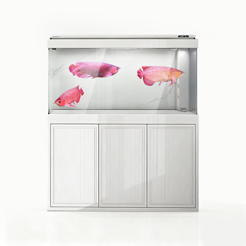 Élégant réservoir d'aquarium écologique à grande échelle, 119 gallons (H 60 po x l 50 po x P 16 po) , Blanc