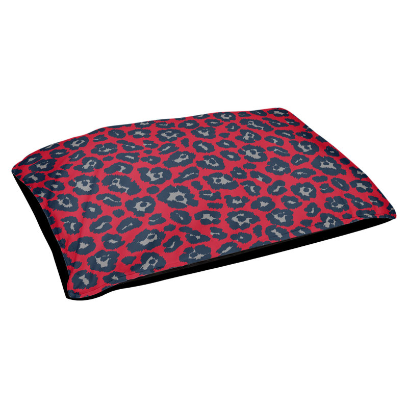 Coussin d'extérieur Indianapolis, Très grand (l 40 po x P 50 po x H 6 po), Rouge / argent / bleu marine