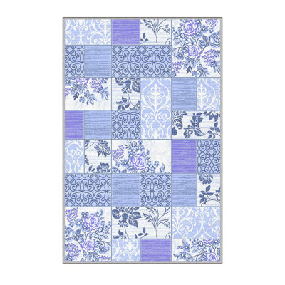 Elegant 3D Printed Area Rug, 4.6 x 7.2 ft | 100% Polyester, 0.31 in Pile Height, Antibacterial | Non-Slip PVC Felt Dot Underside, Machine Washable, Perfect for Living Room or Bedroom, Durable & Stylish Design