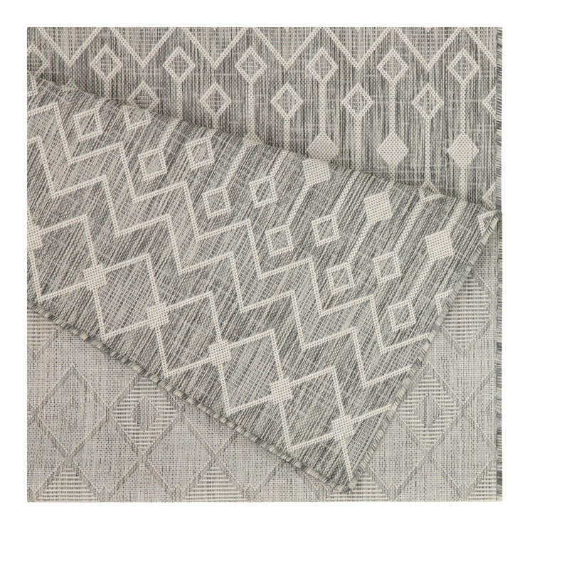 Sunshine GC_HAR2021 Silver 7 ft. 3 in. Indoor/Outdoor Area Rug, Rectangle 5'3" x 7'3"