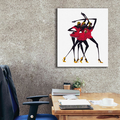 «Little Red Dress» par Shan Kelly, art mural sur toile
