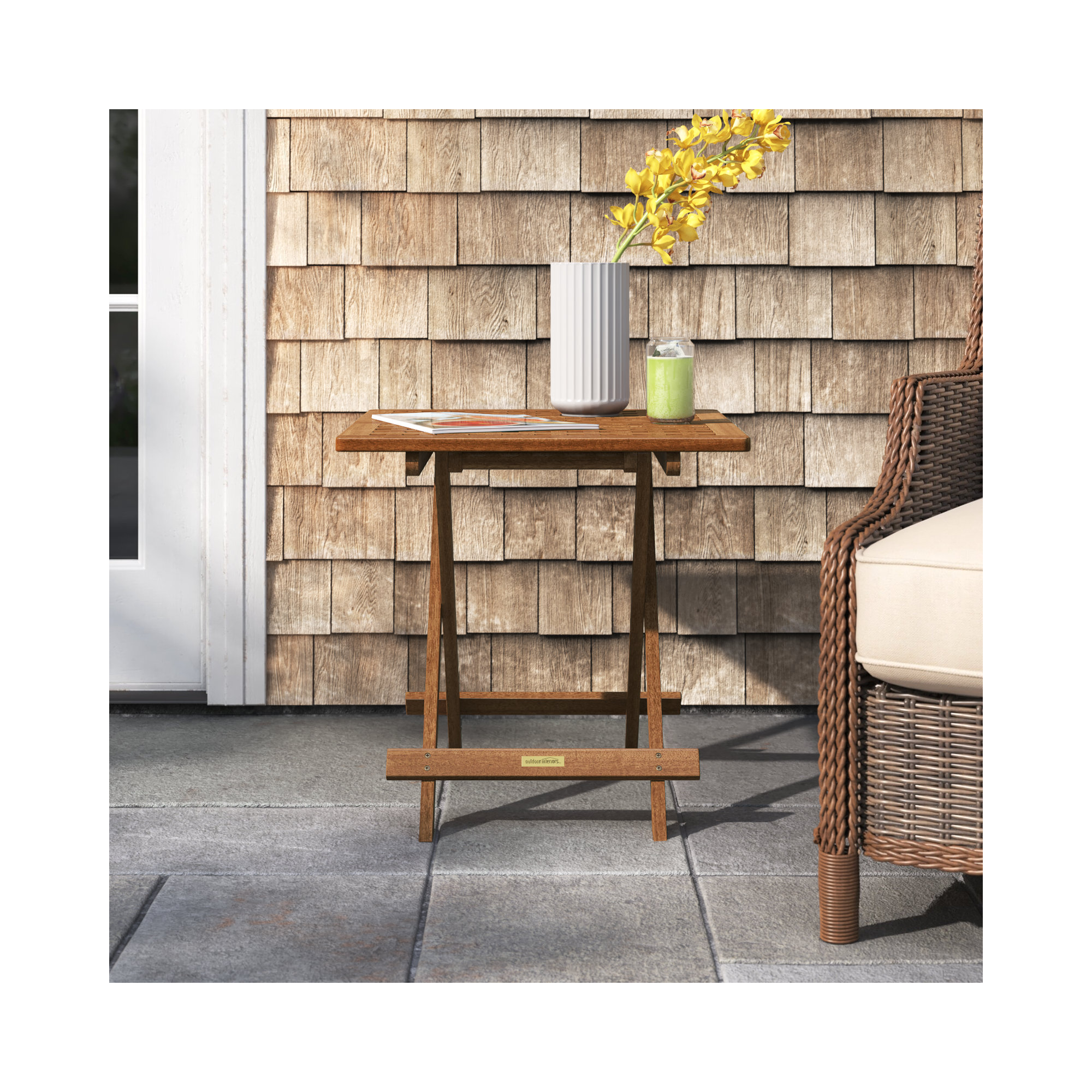 Fleur 19.5'' Fliptop Outdoor Side Table