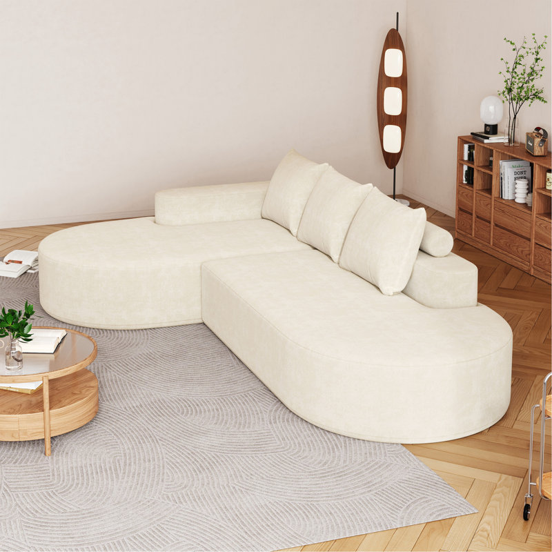 Canapé moderne incurvé, Beige