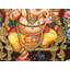 «Chaturbhuja Ganesha», peinture encadrée de Tanjore