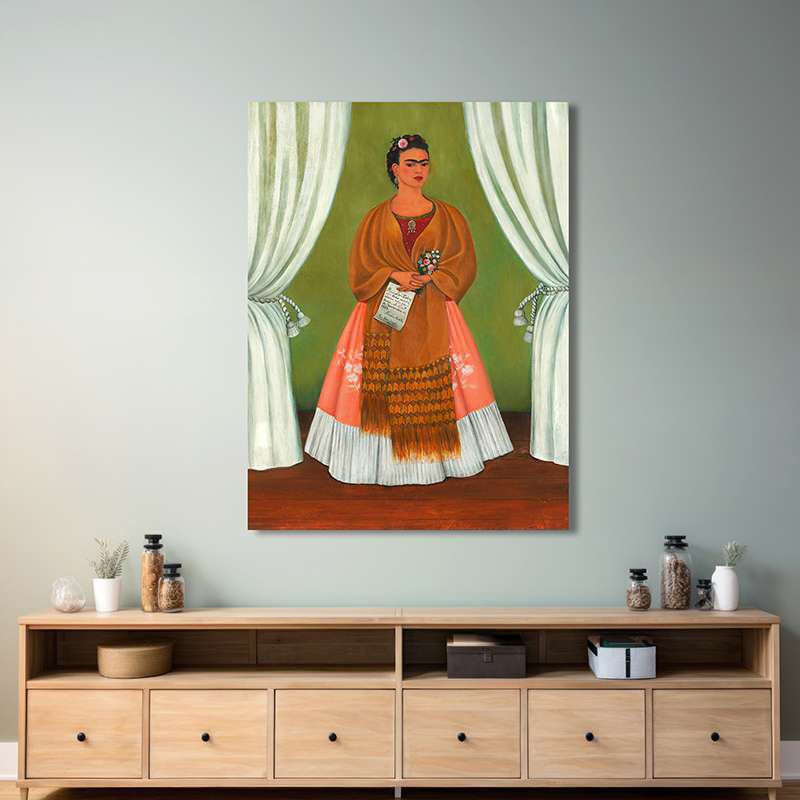 Self-Portrait Dedicated To Leon Trotsky, 1937 by Frida Kahlo - Wrapped Canvas Print, 100 cm H x 70 cm W