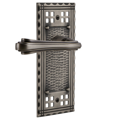 Assiette double artisanale avec levier fleur Craftsman