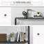 106cm Metal Console Table with 65cm Asymmetrical Wall Mirror Narrow Hall Table Storage Shelf Round Bathroom Vanity Mirror with Metal Frame-135657188