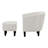 Anges Upholstered Barrel Chair with Ottoman-1892955768