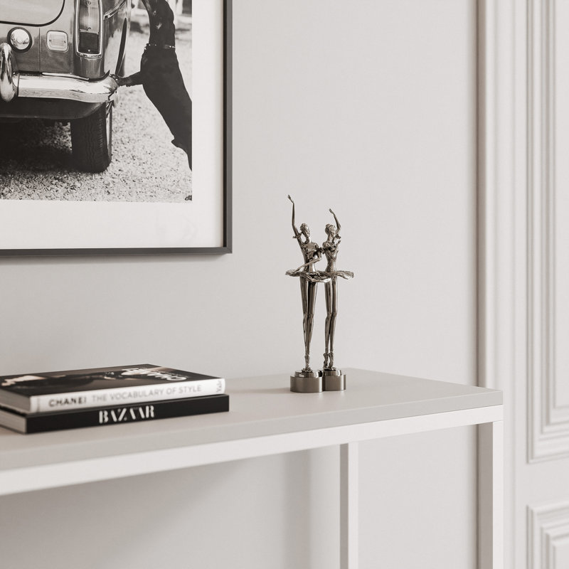 Console Table, white, 90cm H x 80cm W x 30cm D, white / cashmere, cashmere