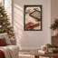 Étoile et arbre en forme de biscuits sur un plateau de cuisson avec art mural sur toile de Noël-59449301
