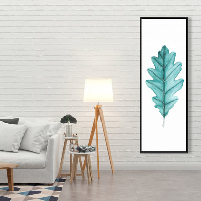Oak Leaf - Green Floral Botanical Framed Canvas Home Decor