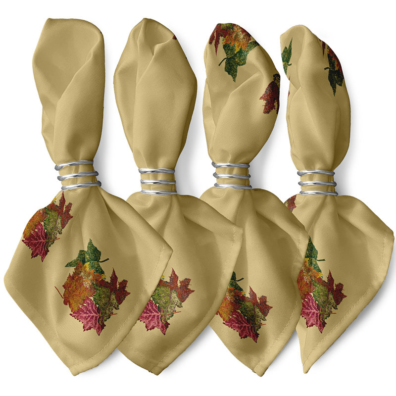 Ensemble de serviettes 4 pièces Sproul, L 18 po x L 18 po, Or