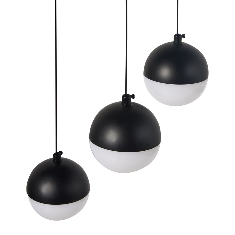 Audray 3 - Light Matte Black LED Bowl Pendant