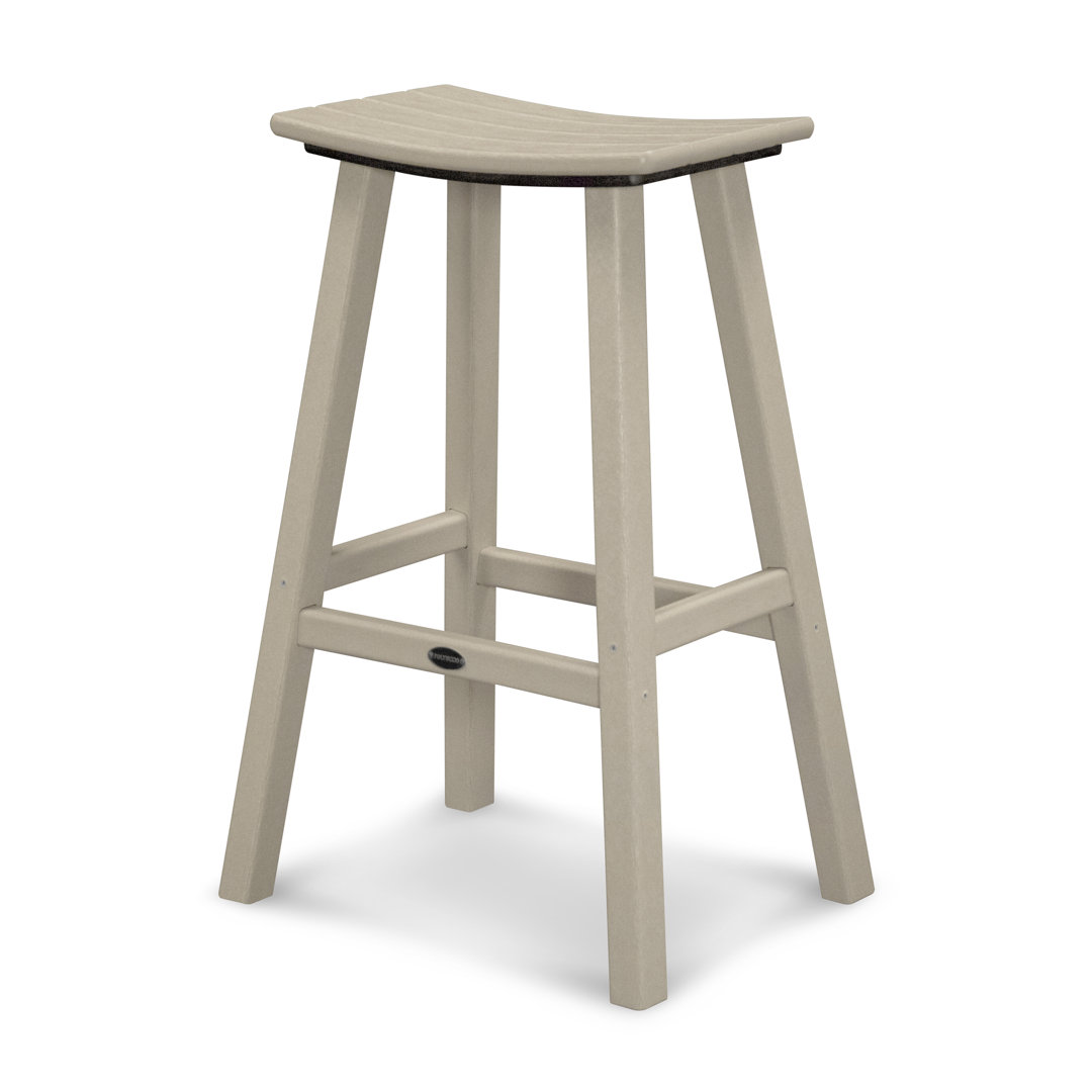 POLYWOOD Traditional Garden Patio Bar Stool POLYWOOD® Frame 
