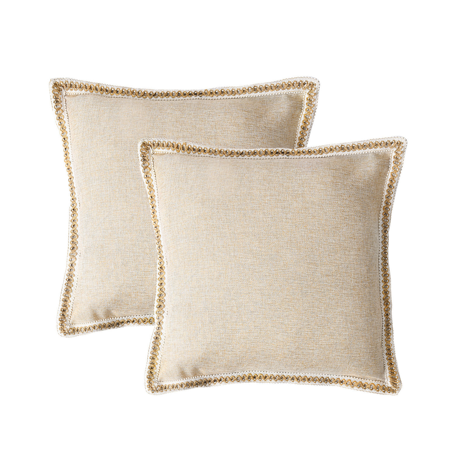 Color Pillow Cover, Beige, Square 18"