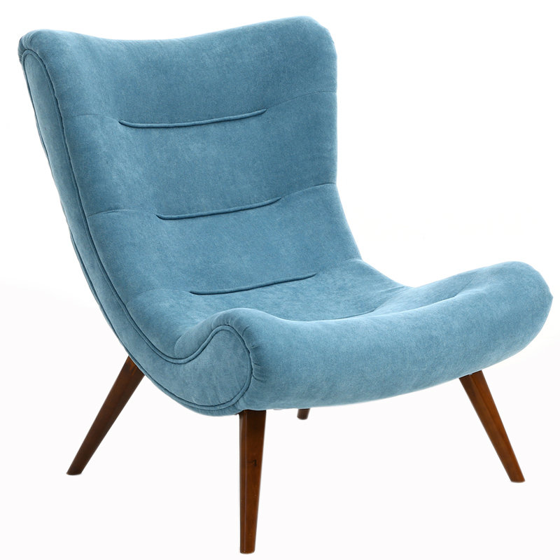 Brushed Velvet Chair with cushion footstool