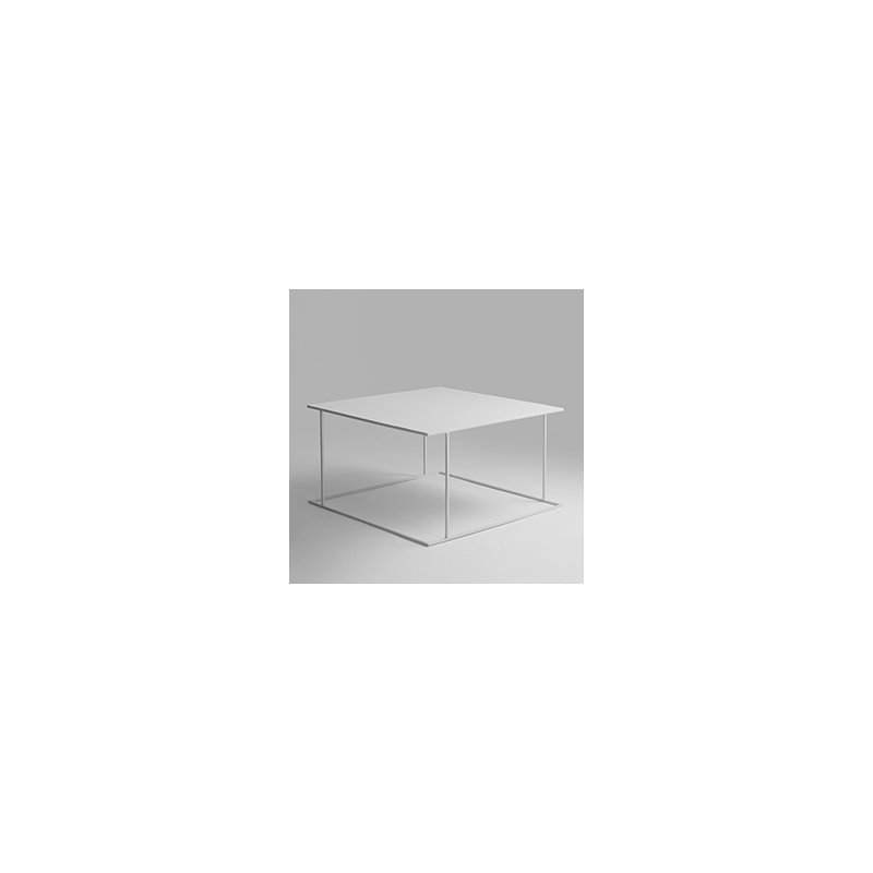 Prue Frame Coffee Table, White, H45 x L80 x W80cm