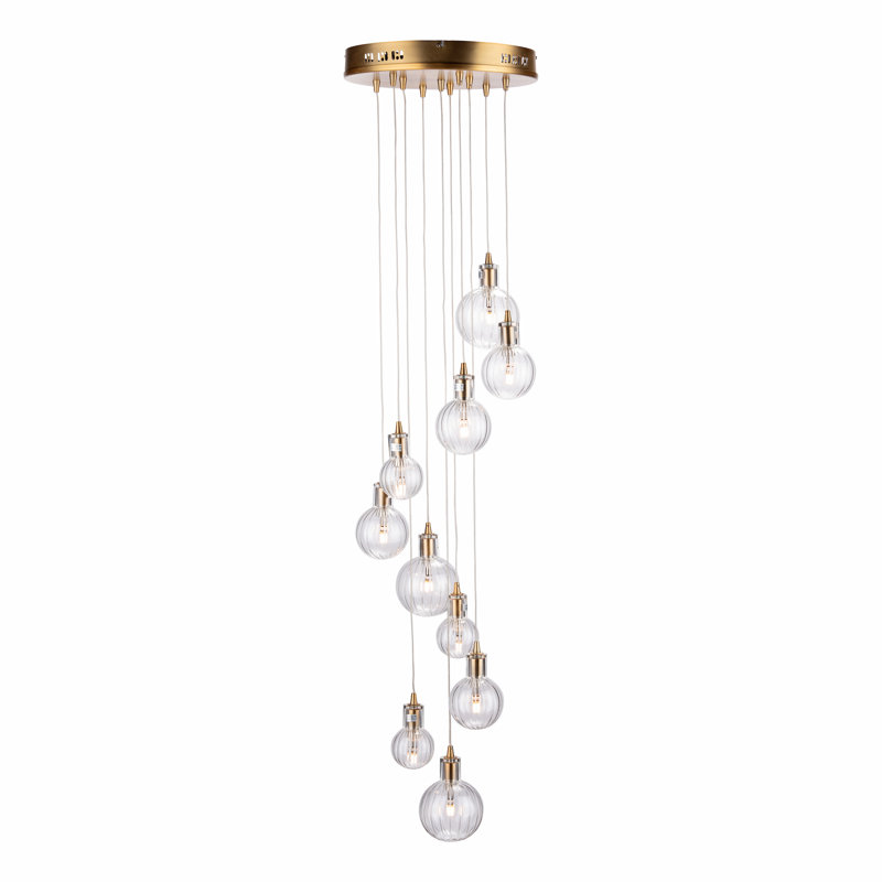 Annalie 10 - Light Brass Cluster Pendant
