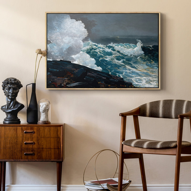 Northeaster, 1895 - Winslow Homer, toile tendue avec châssis, 24 po x 36 po, Naturel