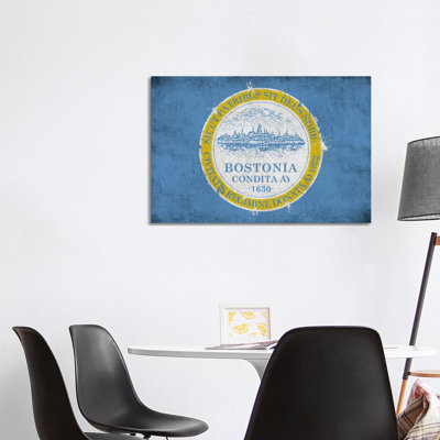 Bostonmassachusetts Flag - Wrapped Canvas Print