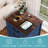Farmhouse End Table With Charging Station, 3-Drawer Nightstand With USB Ports & Smiling Handle, Rustic Wood Bedside Table For Living Room/Bedroom-1805686481