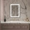 Miroir de salle de bain mural sans cadre anti-buée à DEL