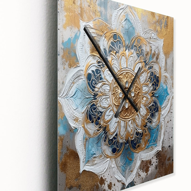 Horloge murale Jasoda - Boho Mandala, H 32 po x l 16 po x P 1 po