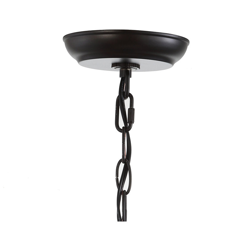 Luminaire suspendu à 1 lumière Joanie, Bronze huilé, Clair transparent