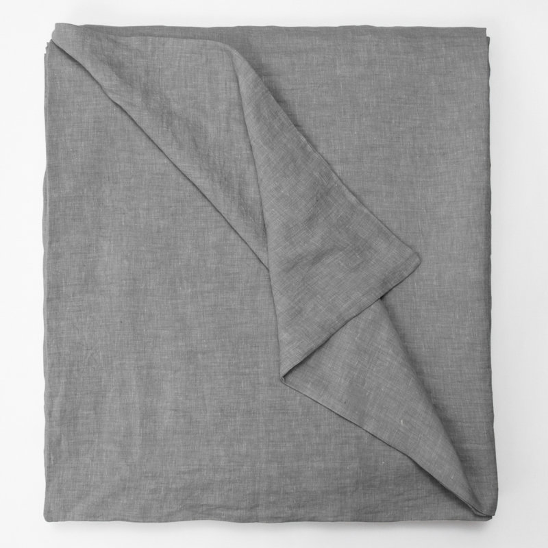 Housse de couette en lin Darama, Gris Chambray, Housse de couette pour grand lit