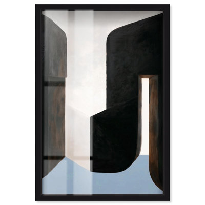 Balance of Opposites II Shadowbox Print Modern Wall Decor by Art Remedy, Black Frame, 37 x 55