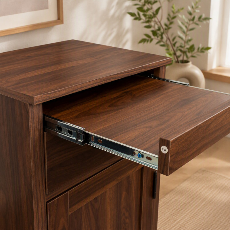 Armoire de bar modulaire avec rangement en bois de noyer pour salle à manger