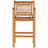 6 - Person Teak Wood Patio Dining Set with Rectangular Table