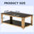 47 '' Rectangular Glass Double-Layer Coffee Table