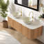 Meuble-lavabo moderne de 60 po avec rangement, céramique durable et pierre frittée pour la maison