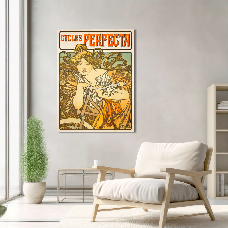Wrapped Canvas Print: Alphonse Mucha, Cycles Perfecta, 100cm H x 70cm W