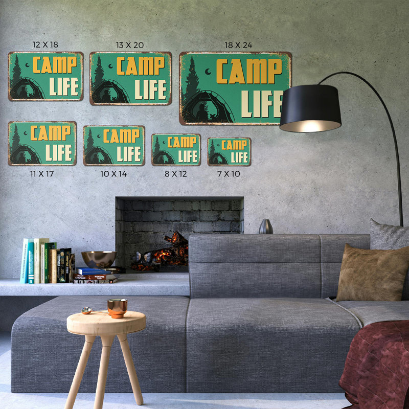 Camp Life (paquet de 2) en plastique 8 po x 12 po