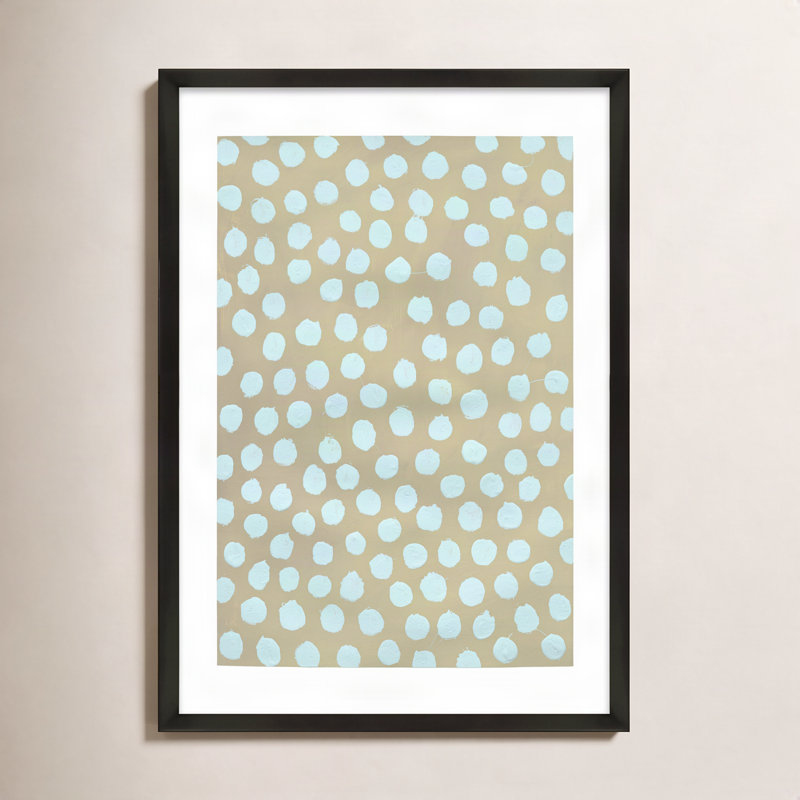 Cloud On Khaki Painting by Michela Sorrentino, 30" H x 21" W x 1.25" D, Black