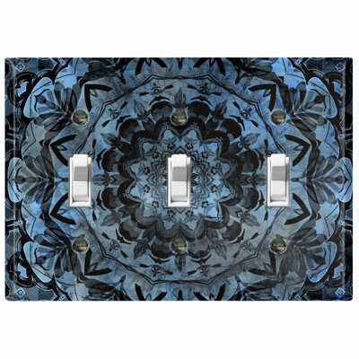 Blue Mandala Meditation Religious Themed 3 - Gang Rocker Standard Wall Plate