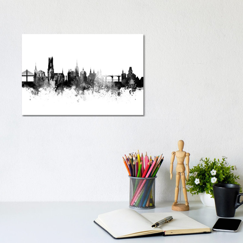 Fribourg, Switzerland In Black & White by Michael Tompsett - Wrapped Canvas Gallery-Wrapped Canvas Giclée
