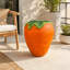 Tabouret de jardin extérieur en résine en forme de carotte, table d'appoint et support à plantes