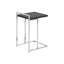 Table d'appoint moderne avec plateforme en stratifié gris et support en métal pour la décoration intérieure