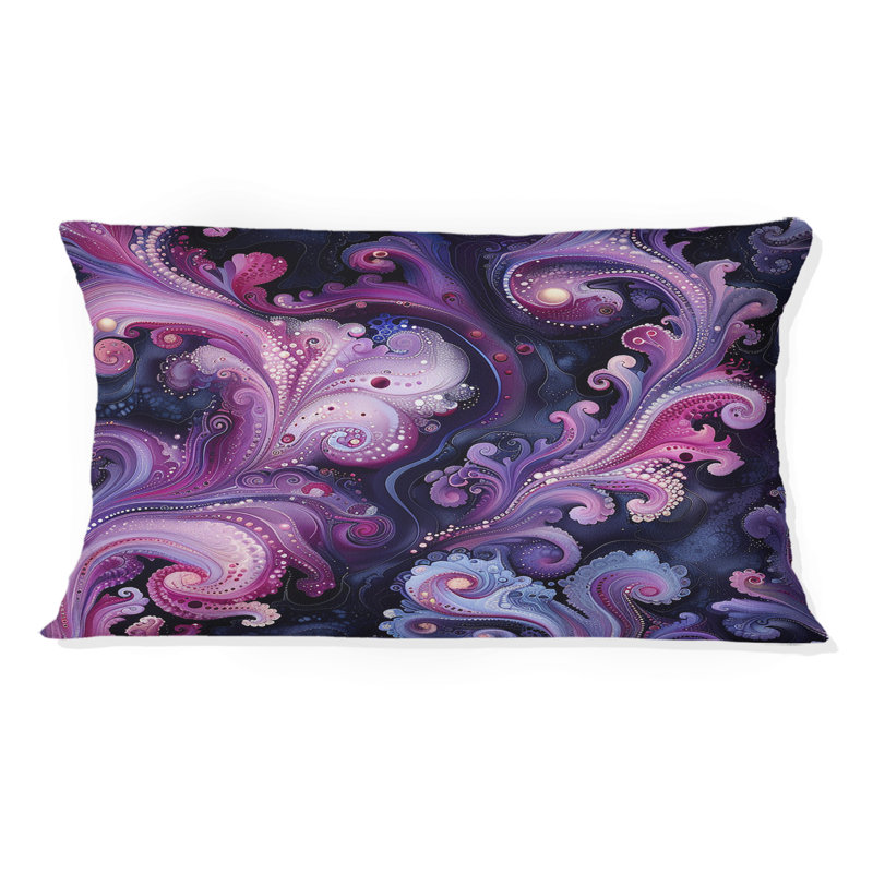Coussin lombaire mauve, rose et fluide Magic I
