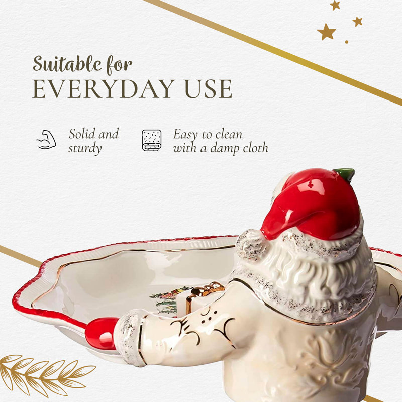 Spode Christmas Tree Figural Santa Dish