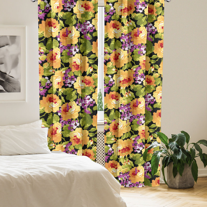 Room Darkening Curtain Pair, 28" W x 63" L